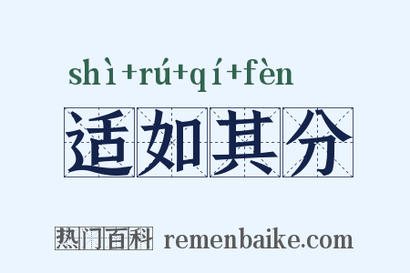 适如其分是什么意思的图片